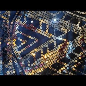 A navy dress with beautiful silver sequins. Size 5